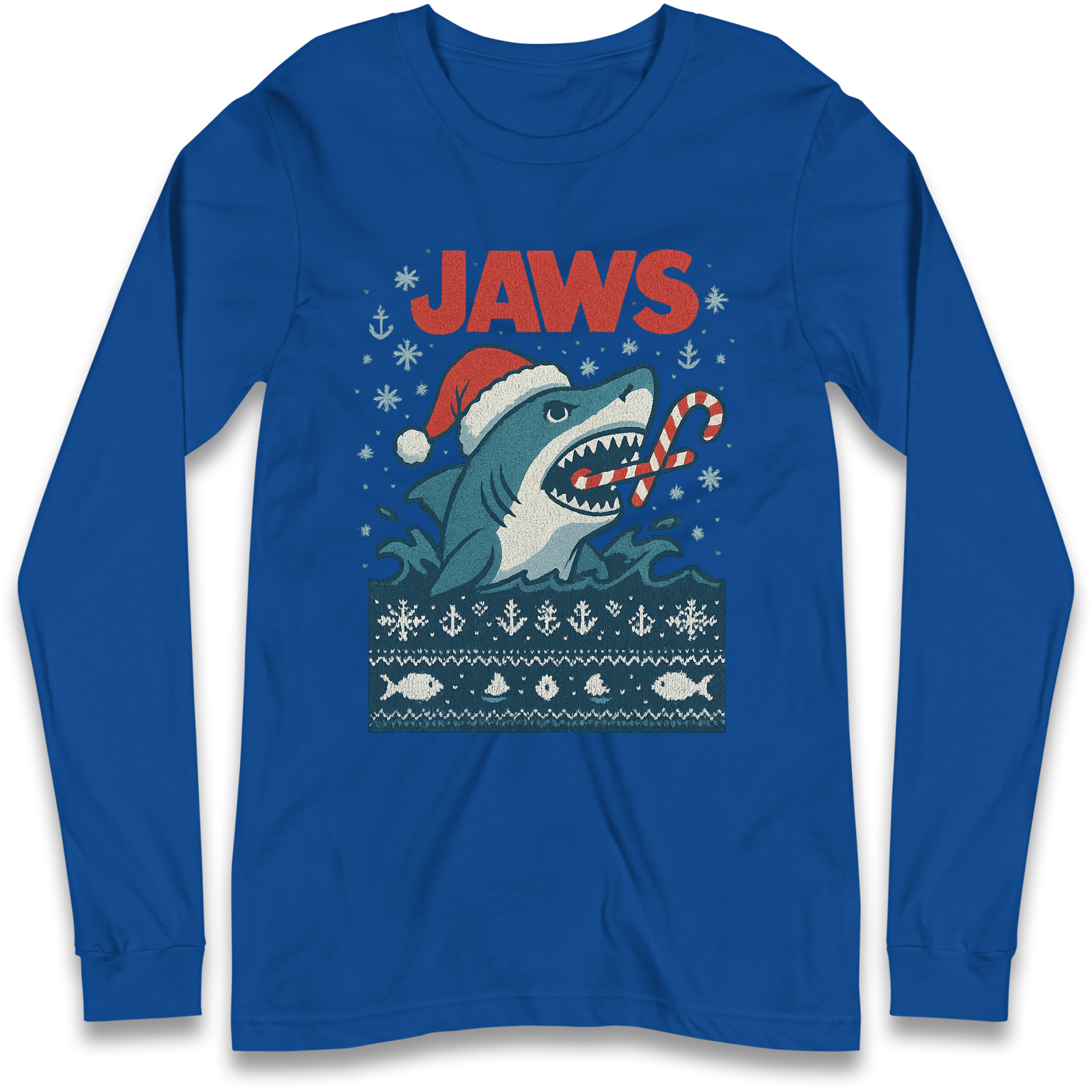 Jaws Christmas Longsleeve T Shirt