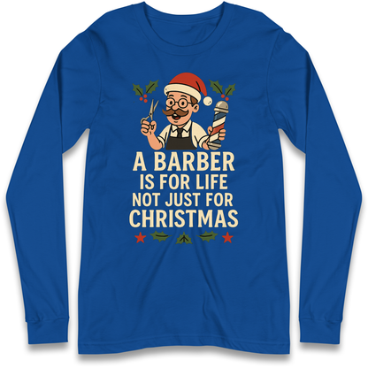 Barber Christmas Longsleeve T Shirt