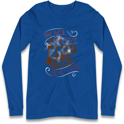 Peace Love And Joy Christmas Longsleeve T Shirt