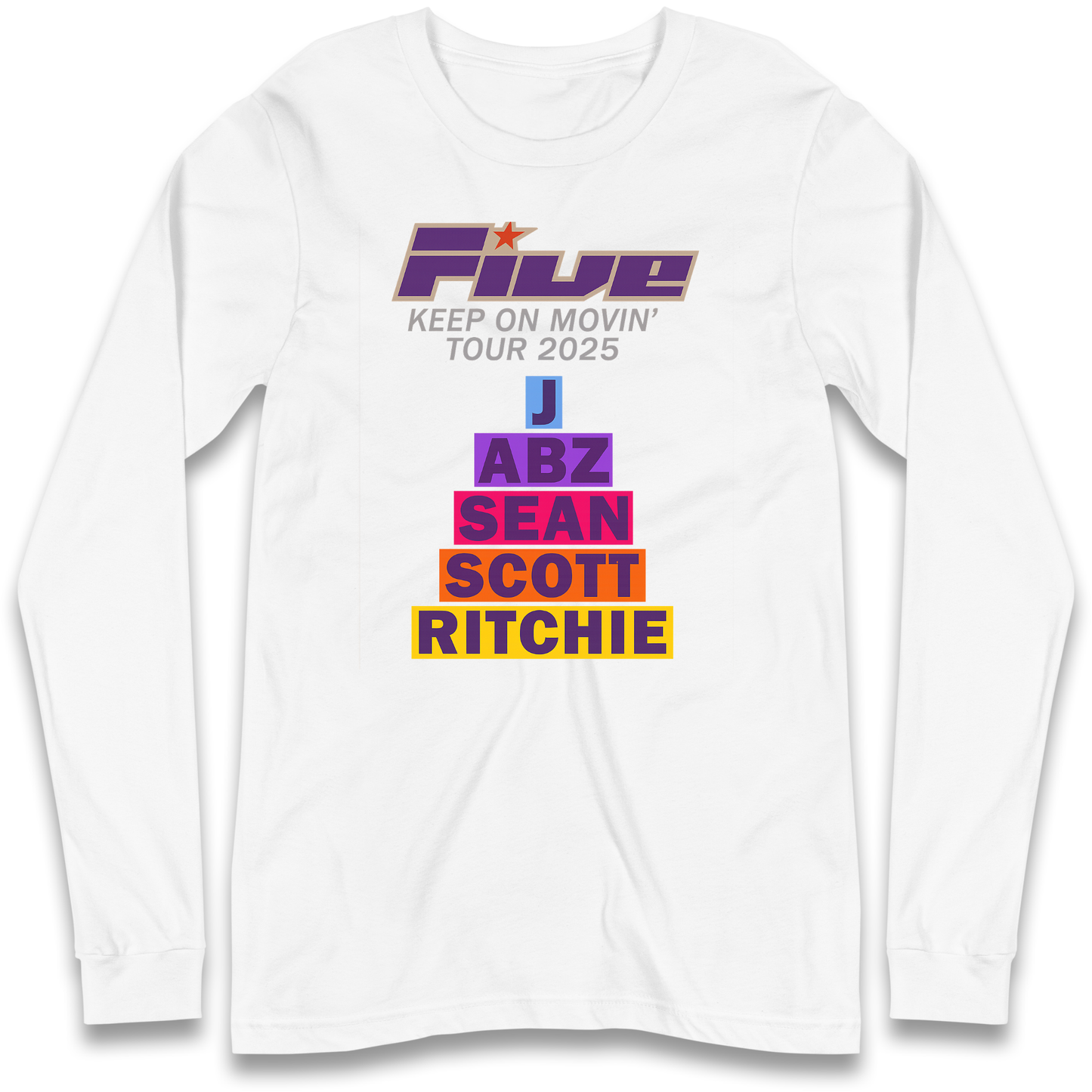 Five Keep On Movin' Tour 2025 Longsleeve T Shirt