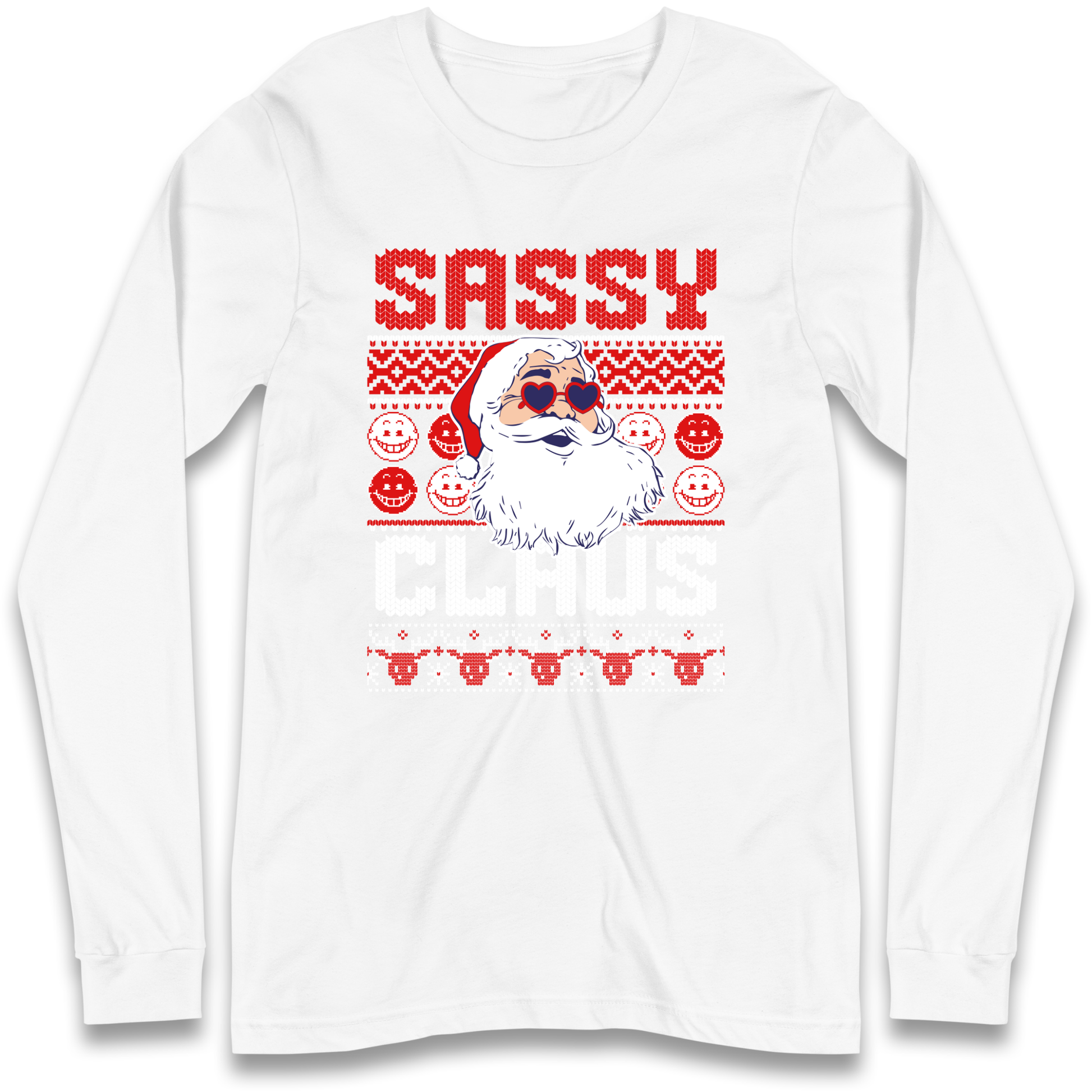 Sassy Claus Santa Christmas Longsleeve T Shirt