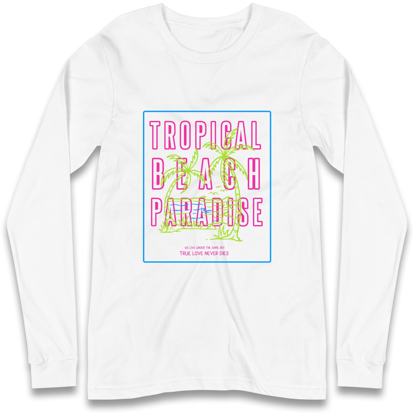 Tropical Beach Paradise Longsleeve T Shirt