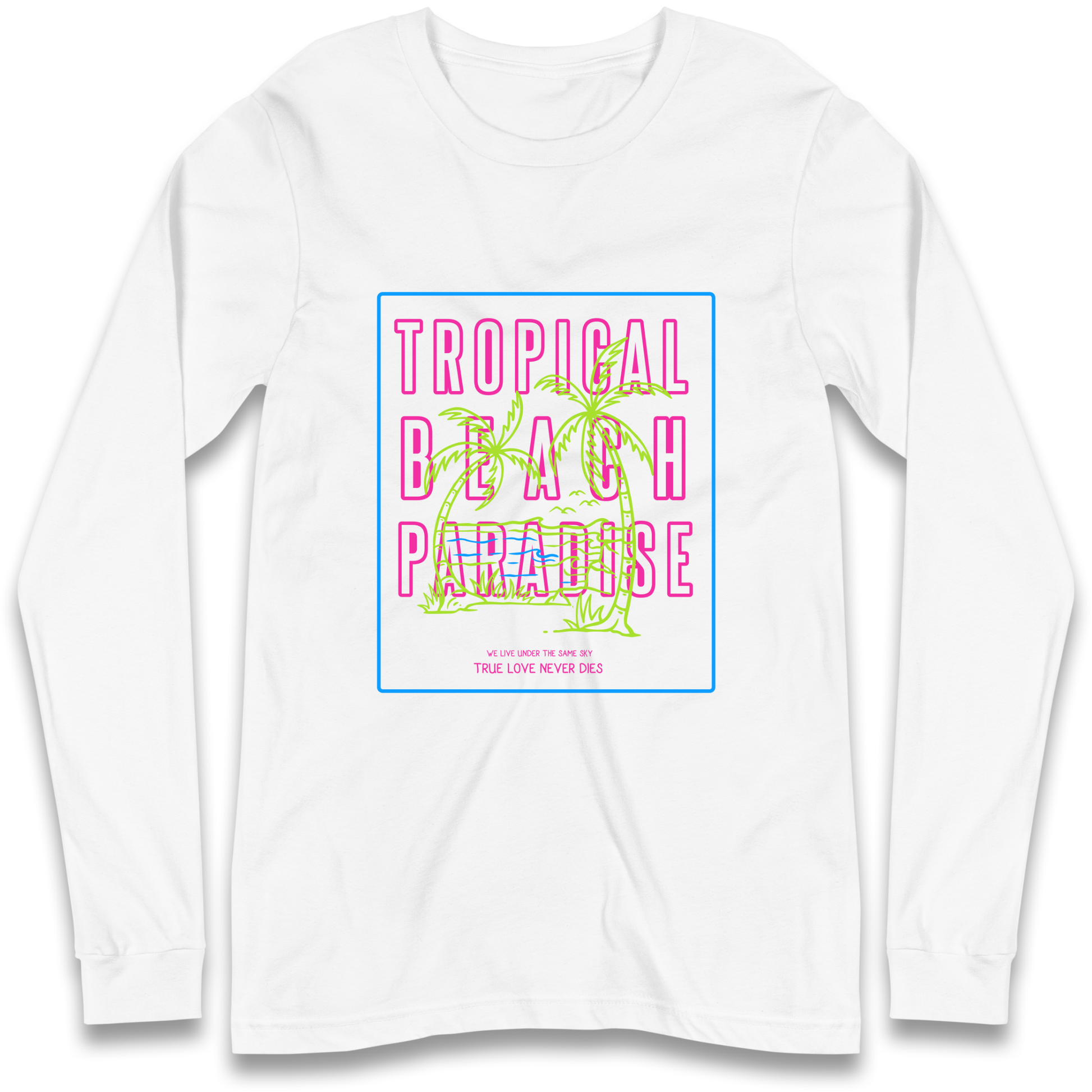 Tropical Beach Paradise Longsleeve T Shirt