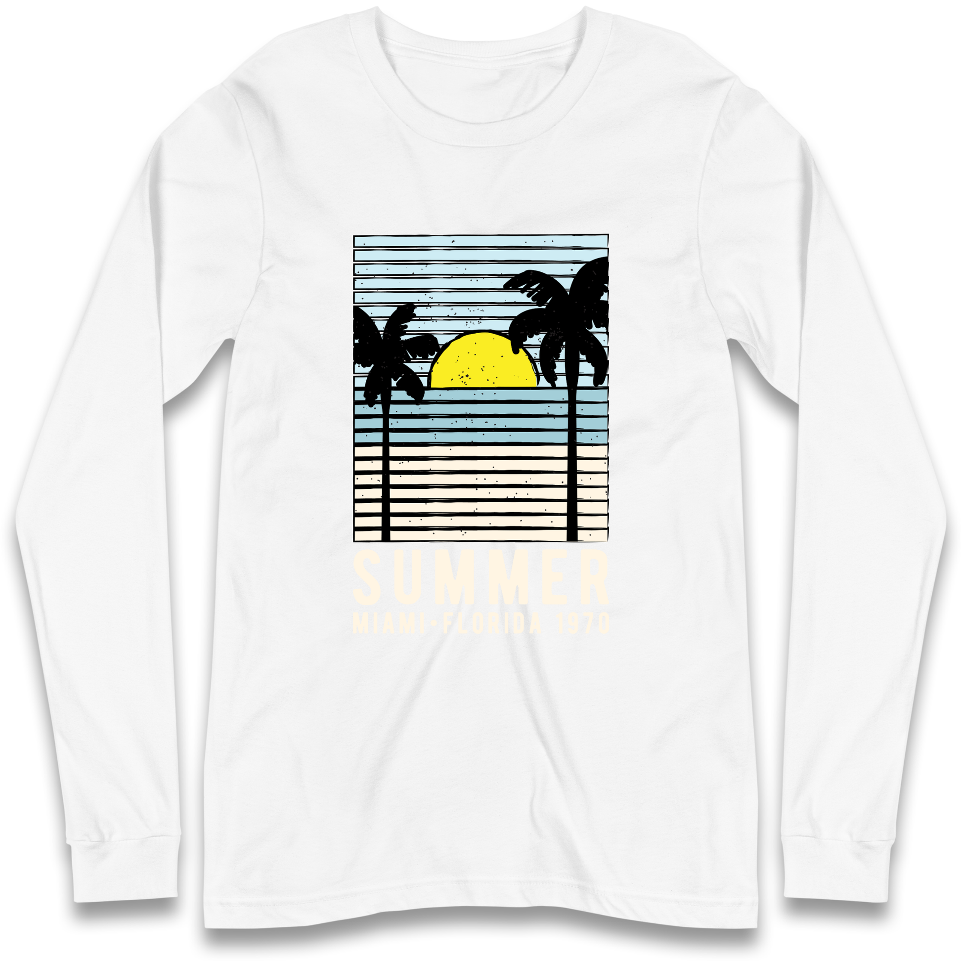 Summer Miami Florida 1970 Longsleeve T Shirt