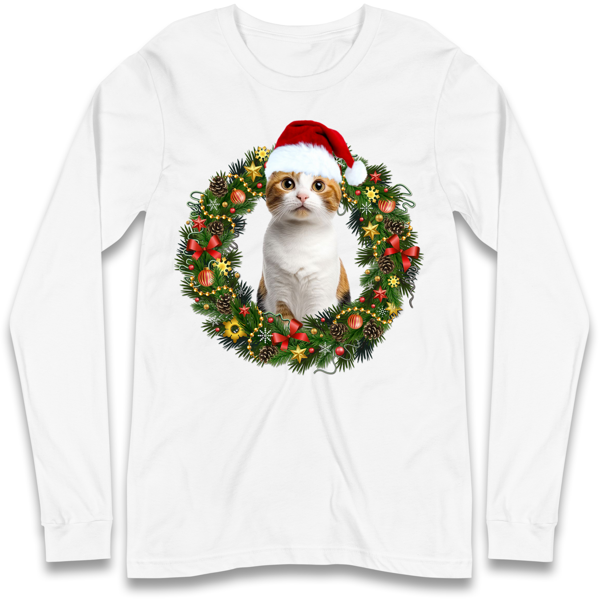 Cat Christmas Longsleeve T Shirt