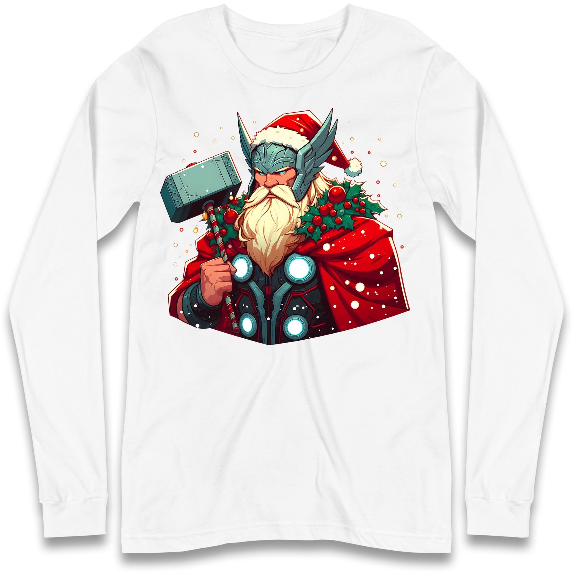 Viking Thor Santa Longsleeve T Shirt