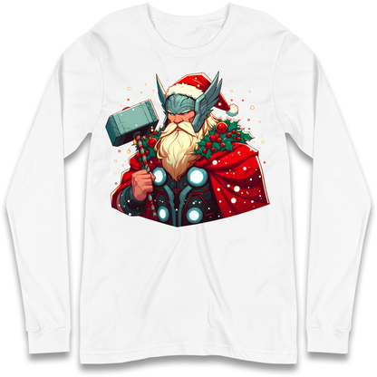Viking Thor Santa Longsleeve T Shirt