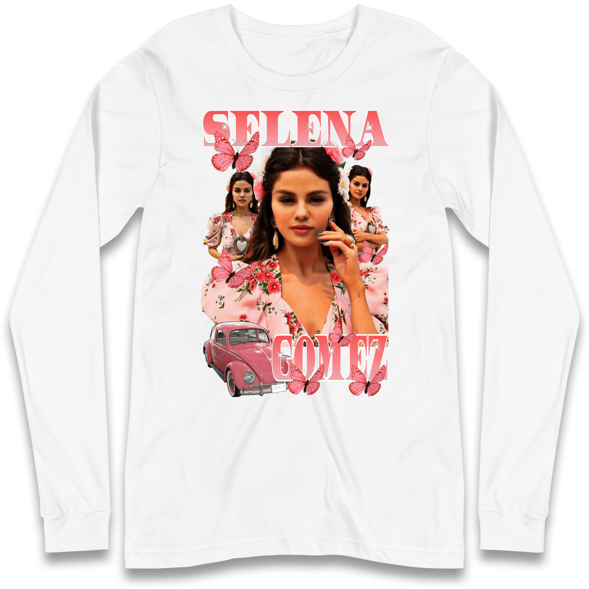 Selena Gomez Pink Longsleeve T Shirt