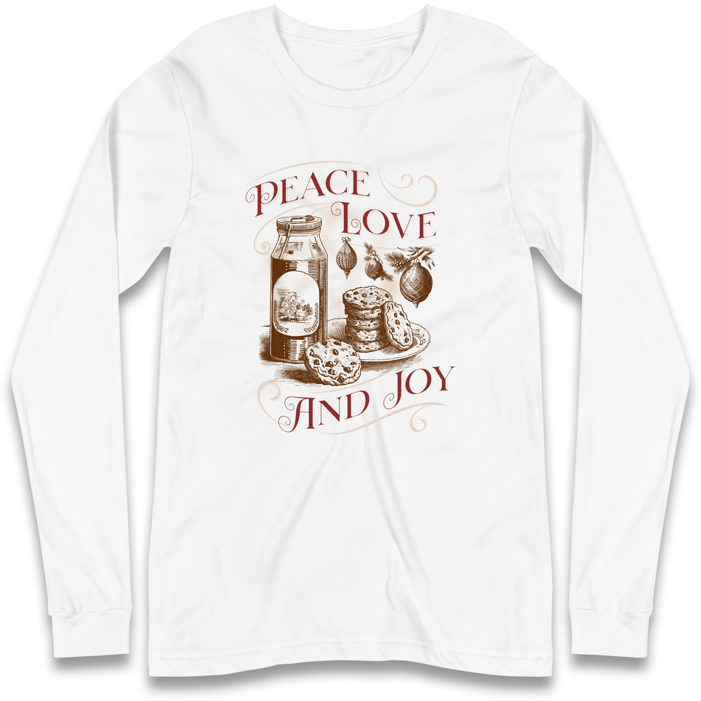 Peace Love And Joy Christmas Longsleeve T Shirt