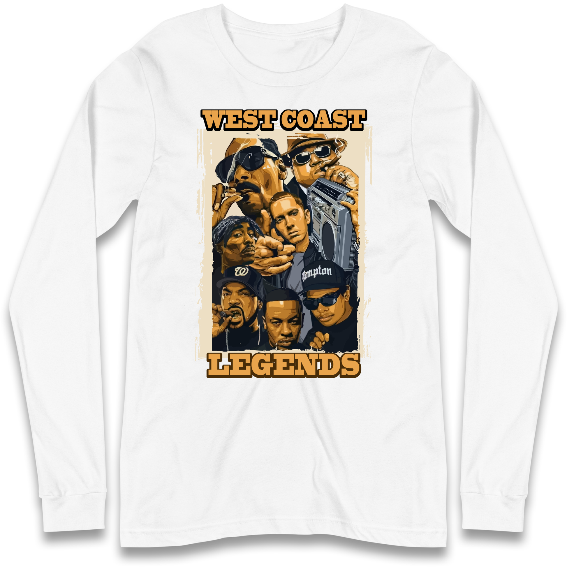 West Coast Legends Rappers Longsleeve T Shirt