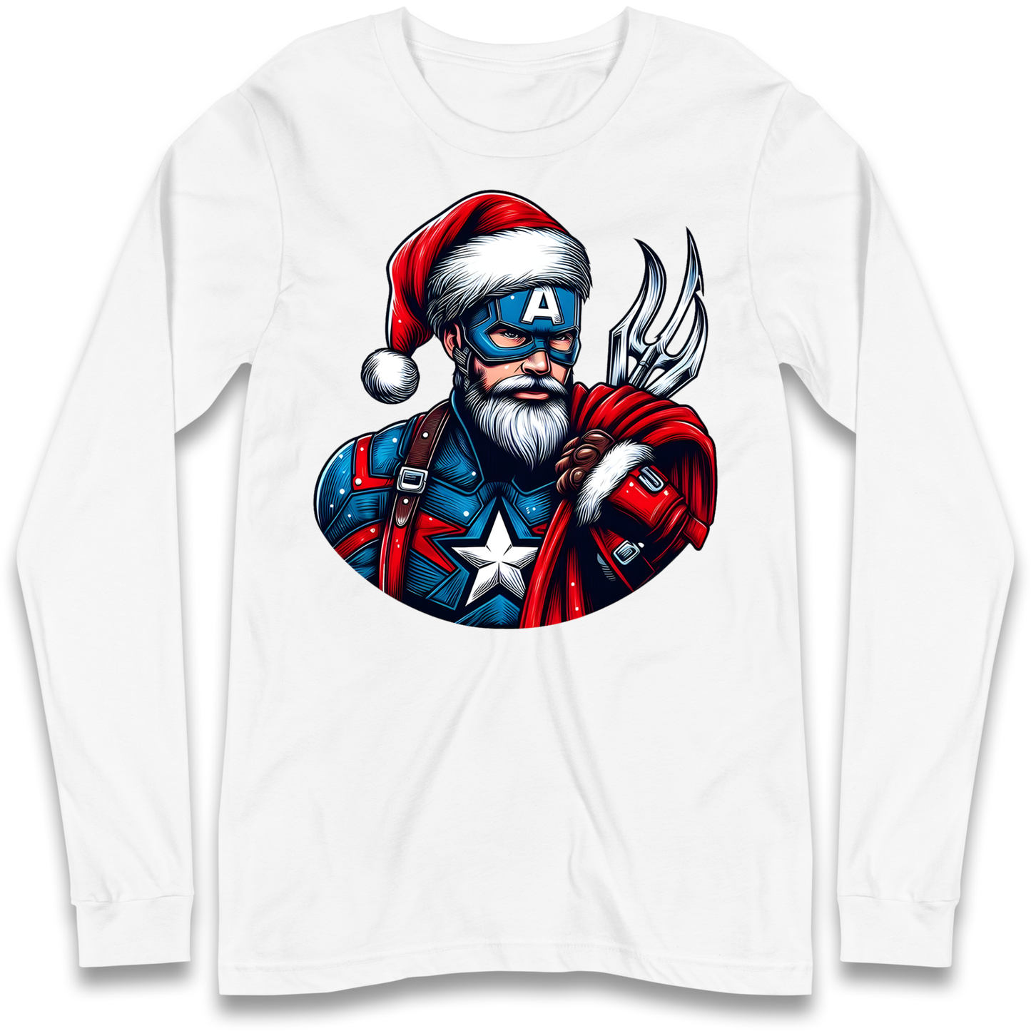Captain America Santa Longsleeve T Shirt