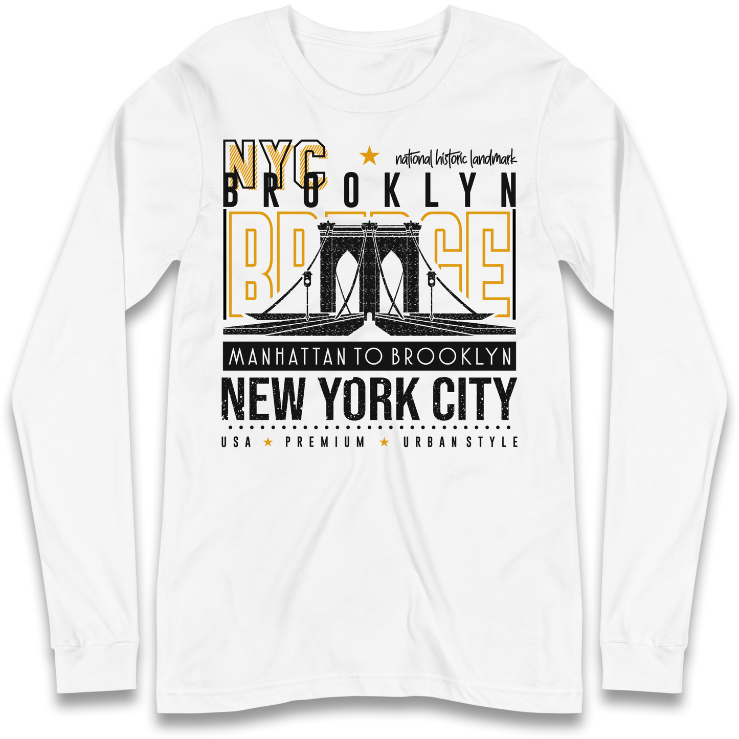 NYC Brooklyn Bridge Longsleeve T Shirt