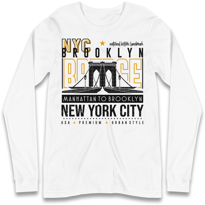 NYC Brooklyn Bridge Longsleeve T Shirt