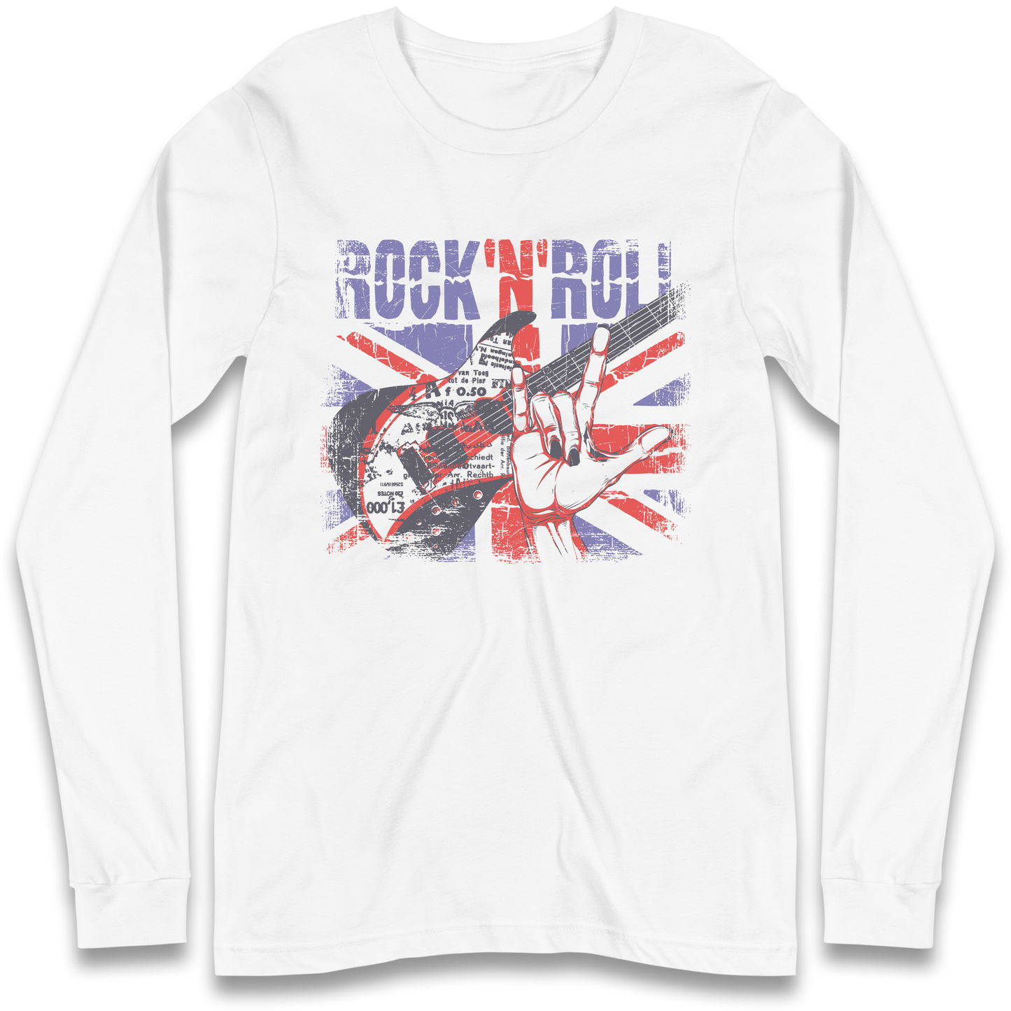 Rock N Roll Union Jack Longsleeve T Shirt