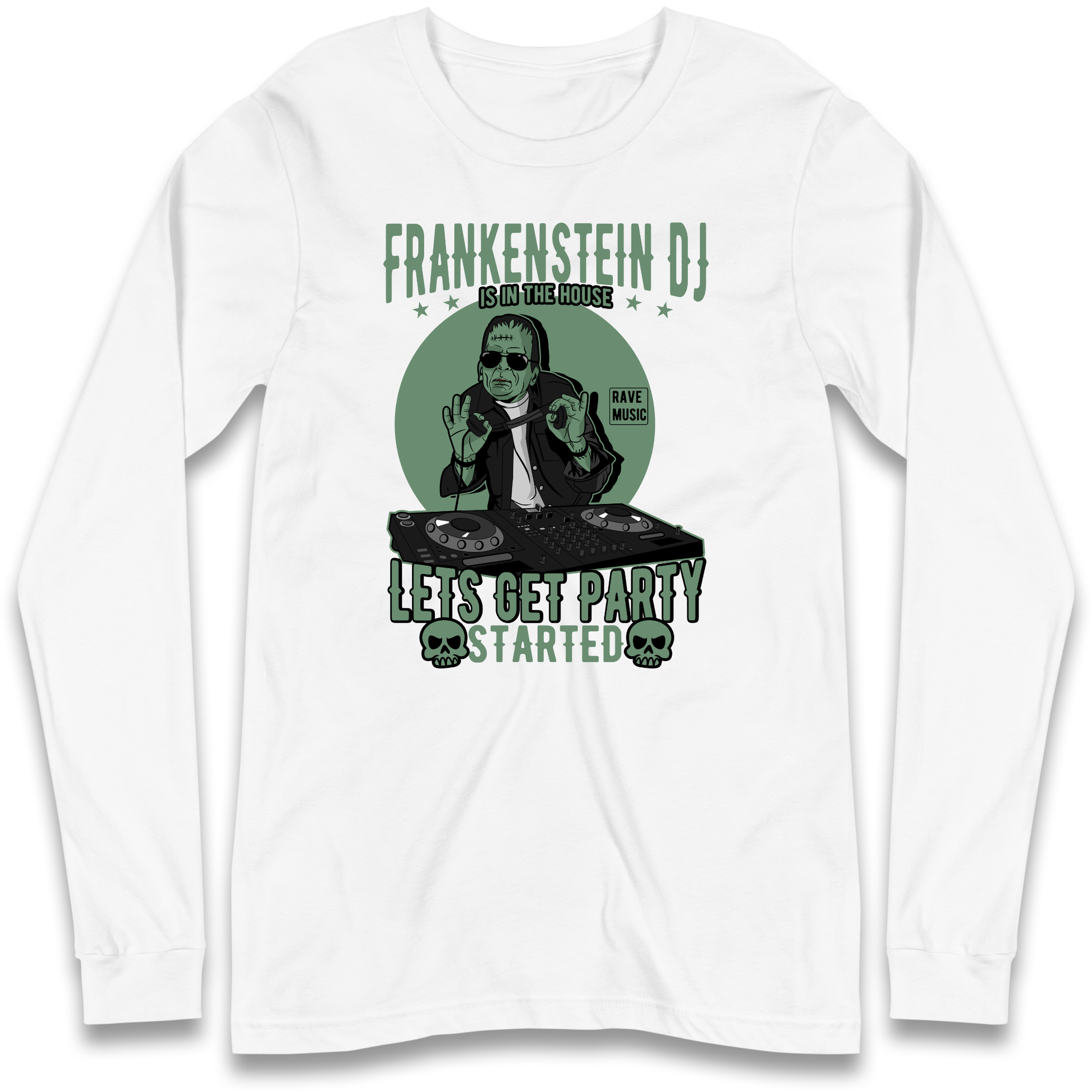 Frankenstein DJ Longsleeve T Shirt