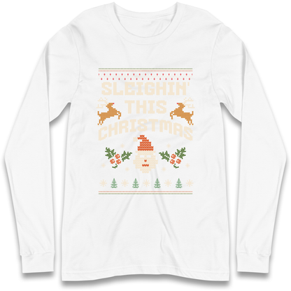 Sleighin This Christmas Christmas Longsleeve T Shirt