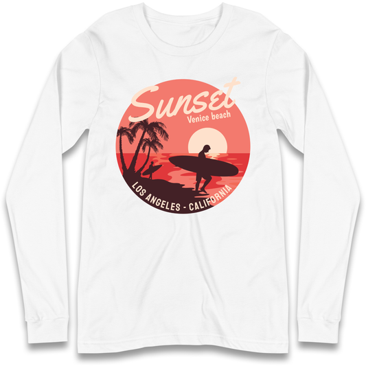 Sunset Venice Beach Longsleeve T Shirt