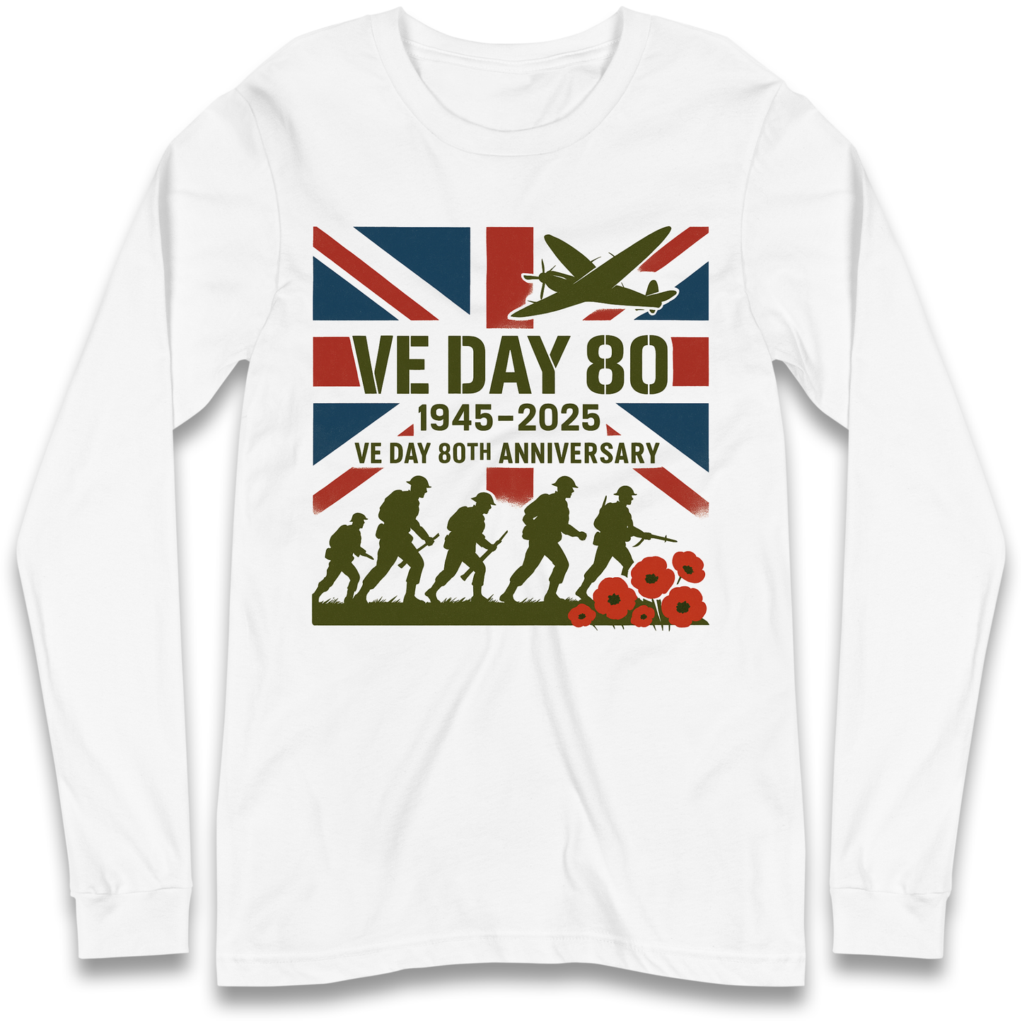 VE Day 80th Anniversary 1945 2025 Longsleeve T Shirt