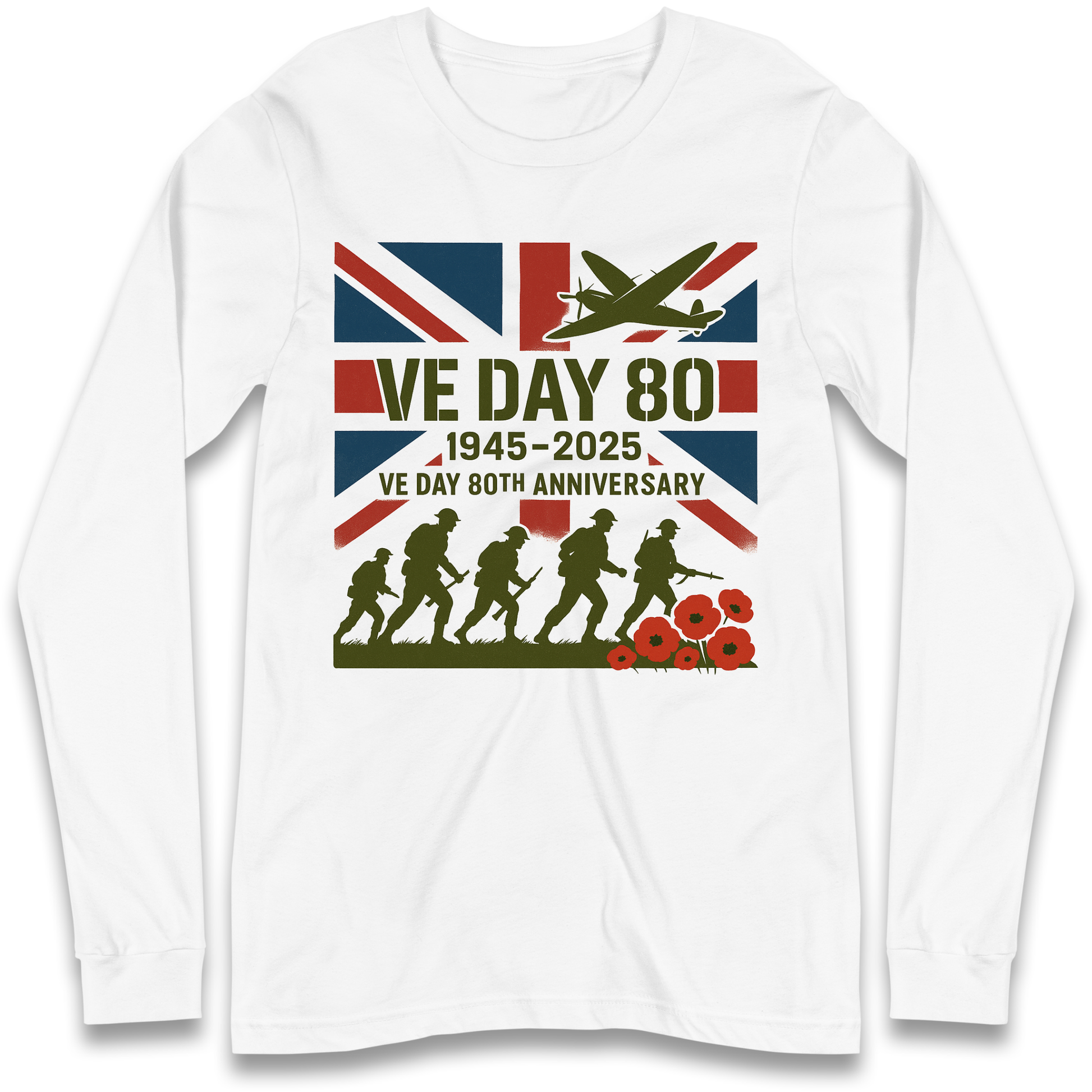 VE Day 80th Anniversary 1945 2025 Longsleeve T Shirt