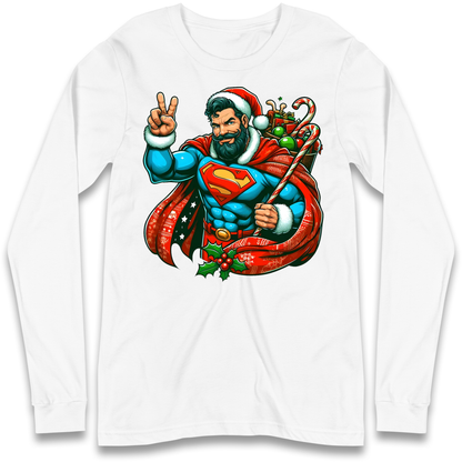 Superman Santa Longsleeve T Shirt