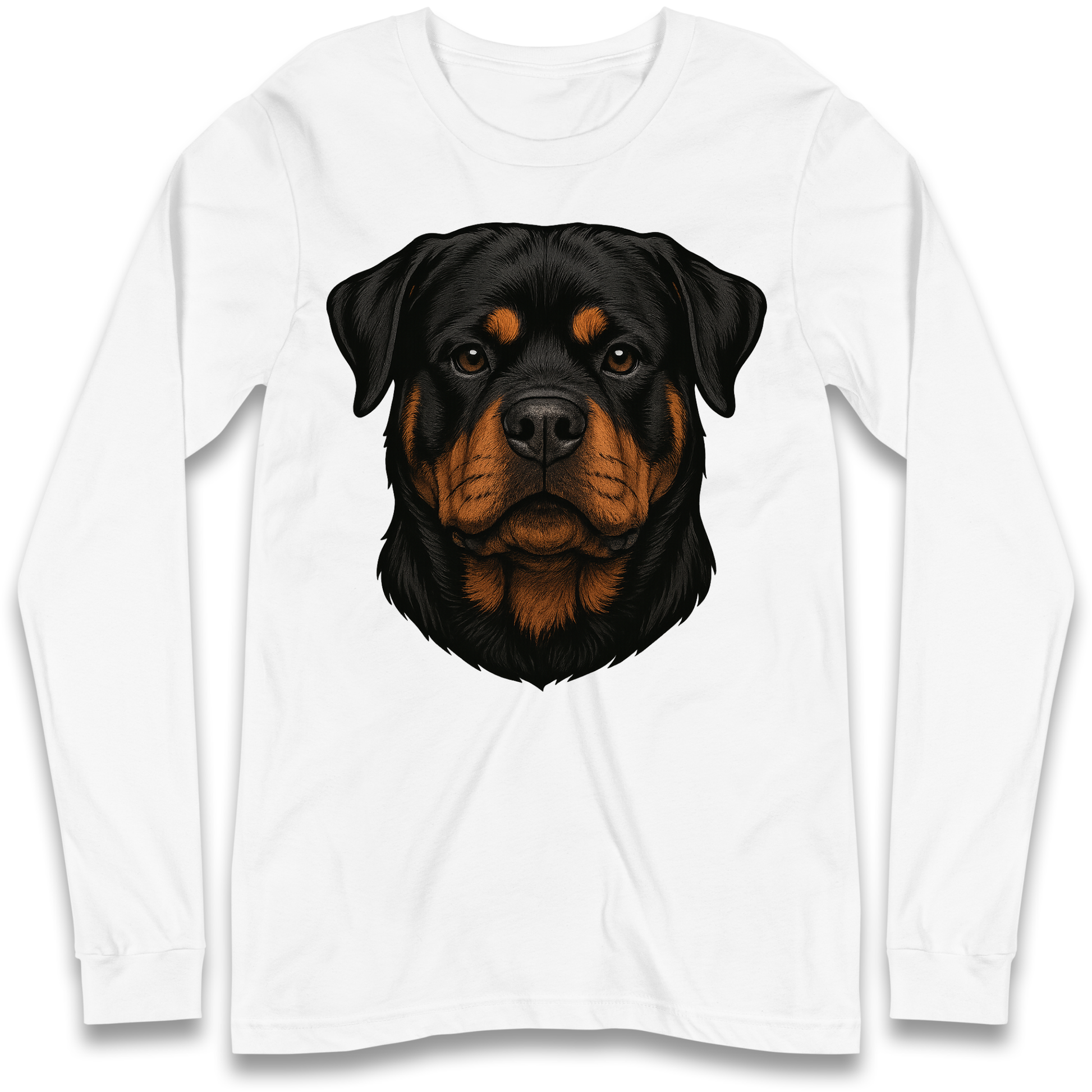Rottweiler Face Longsleeve T Shirt