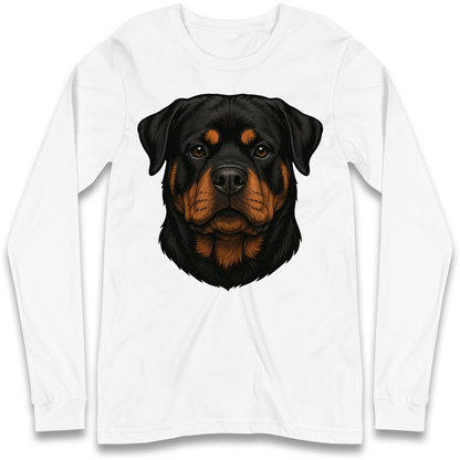 Rottweiler Face Longsleeve T Shirt