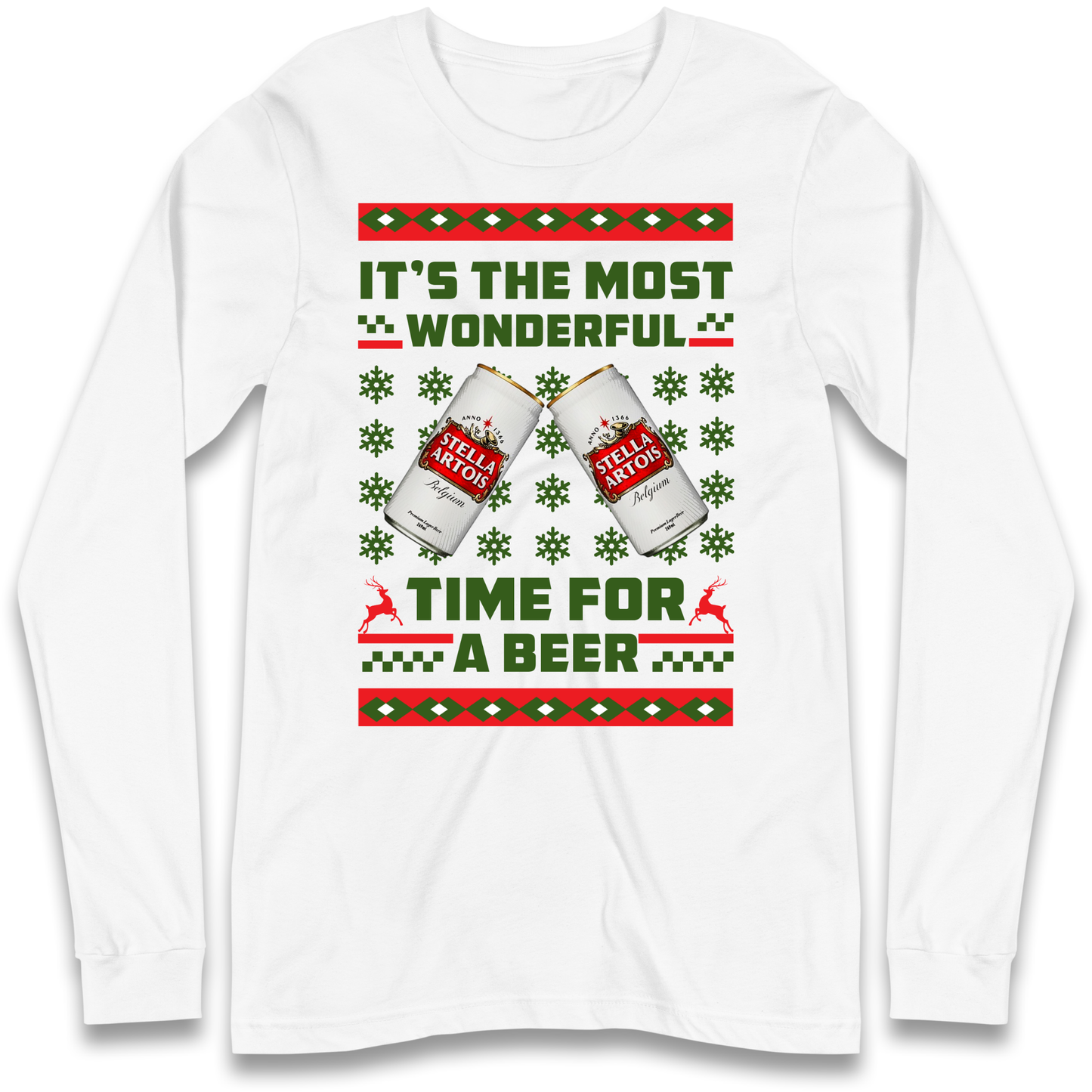 Its The Most Wonderful Time for A Beer Stella Christmas Longsleeve T Shirt