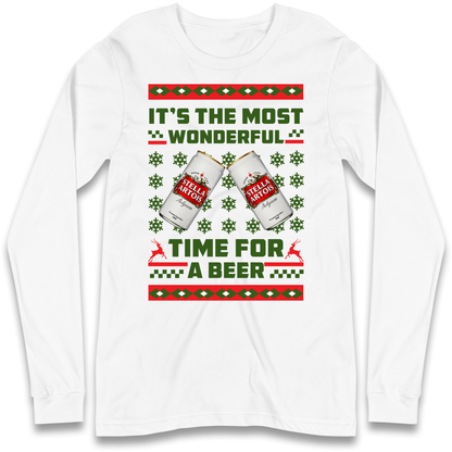 Its The Most Wonderful Time for A Beer Stella Christmas Longsleeve T Shirt