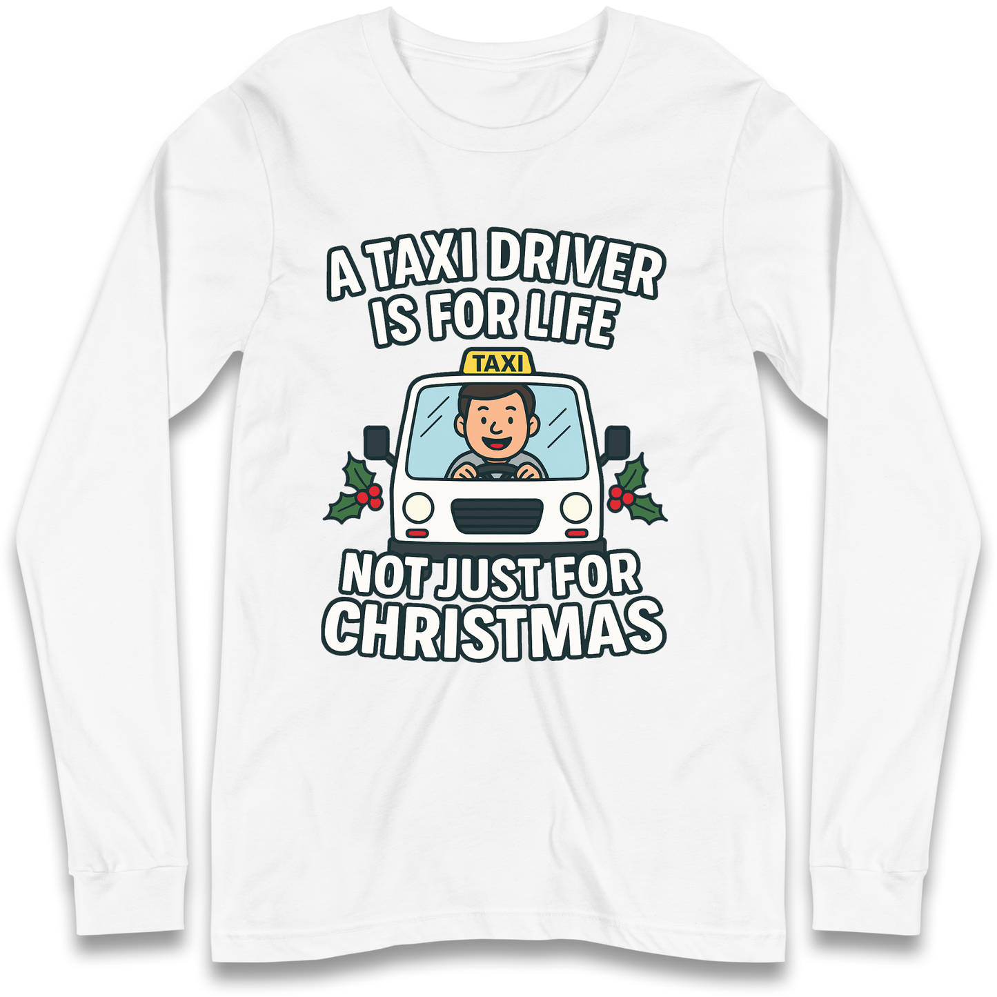 Taxi Driver Christmas Longsleeve T Shirt