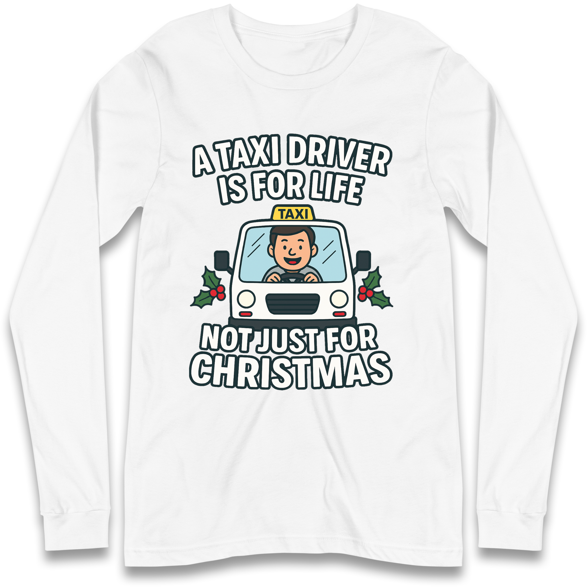 Taxi Driver Christmas Longsleeve T Shirt