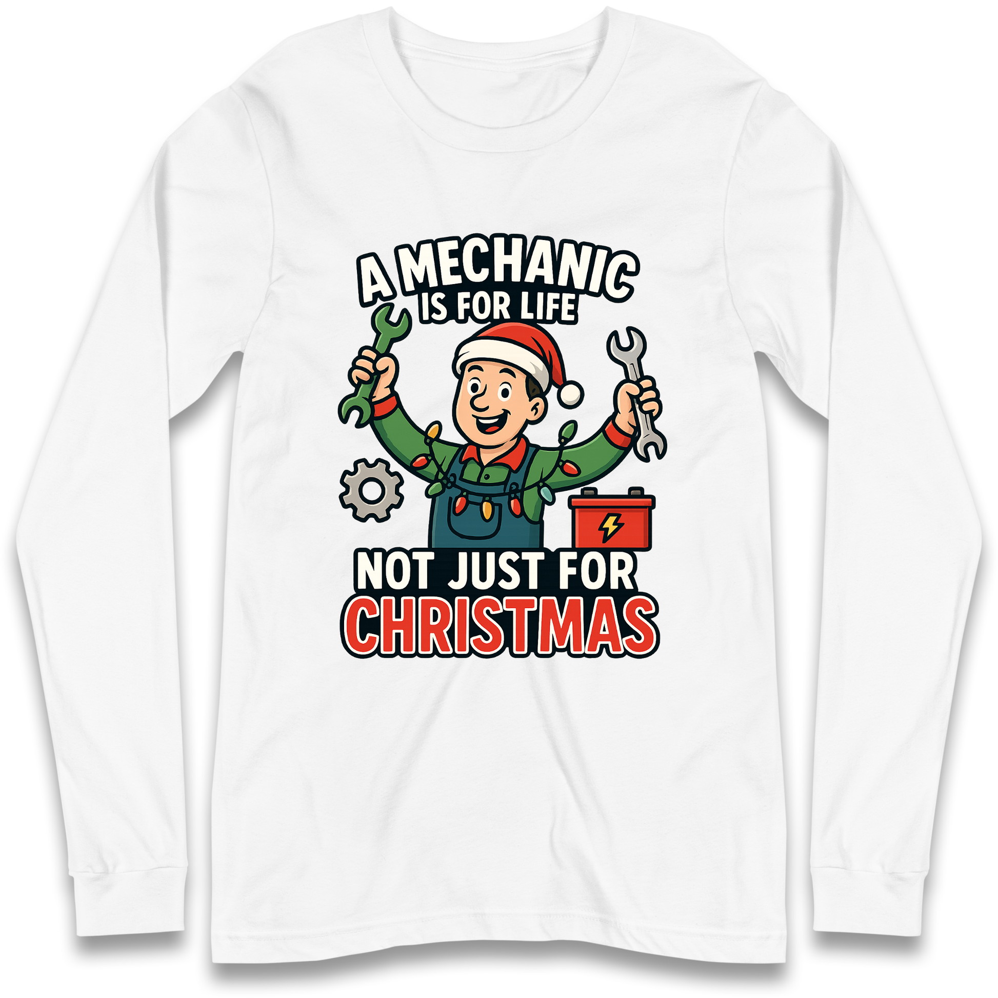 Mechanic Christmas Longsleeve T Shirt
