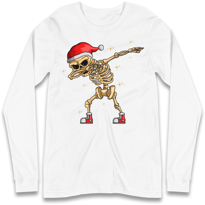 Santa Skellington Dabbing Christmas Longsleeve T Shirt