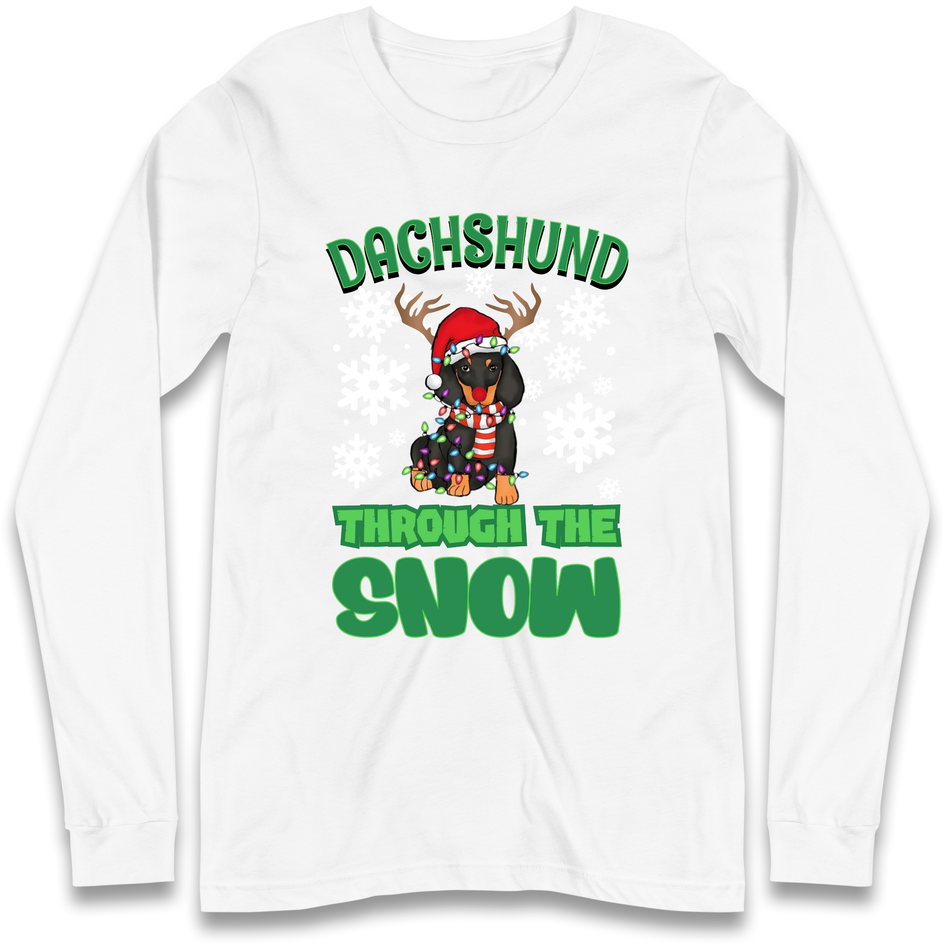 Dachshund Through The Snow Christmas Longsleeve T Shirt