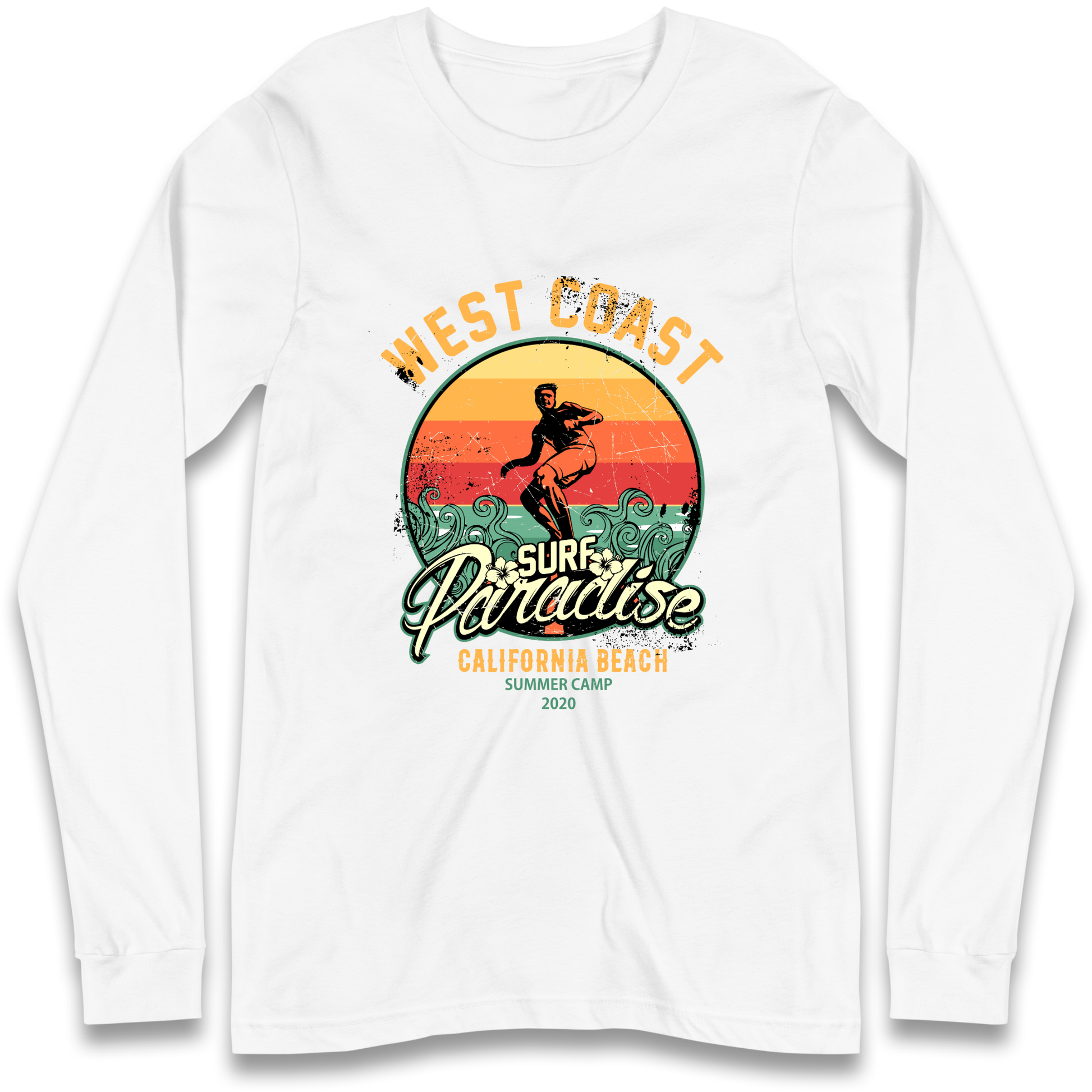 West Coast Surf Paradise Longsleeve T Shirt