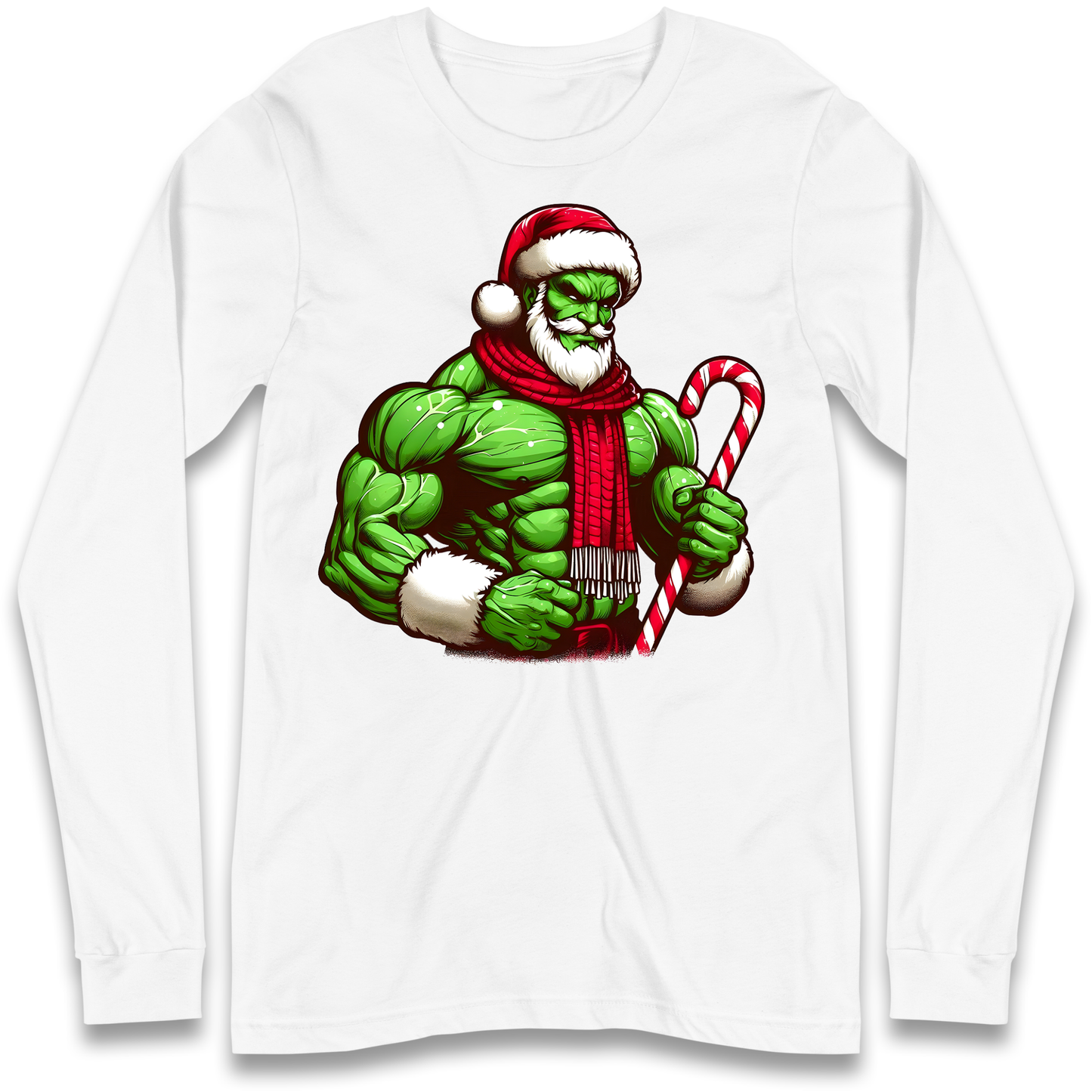 The Hulk Candy Cane Santa Longsleeve T Shirt
