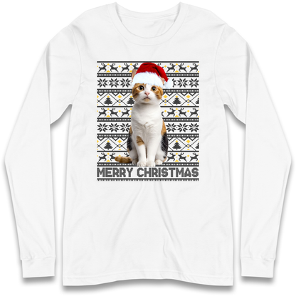 Merry Christmas Cat Longsleeve T Shirt