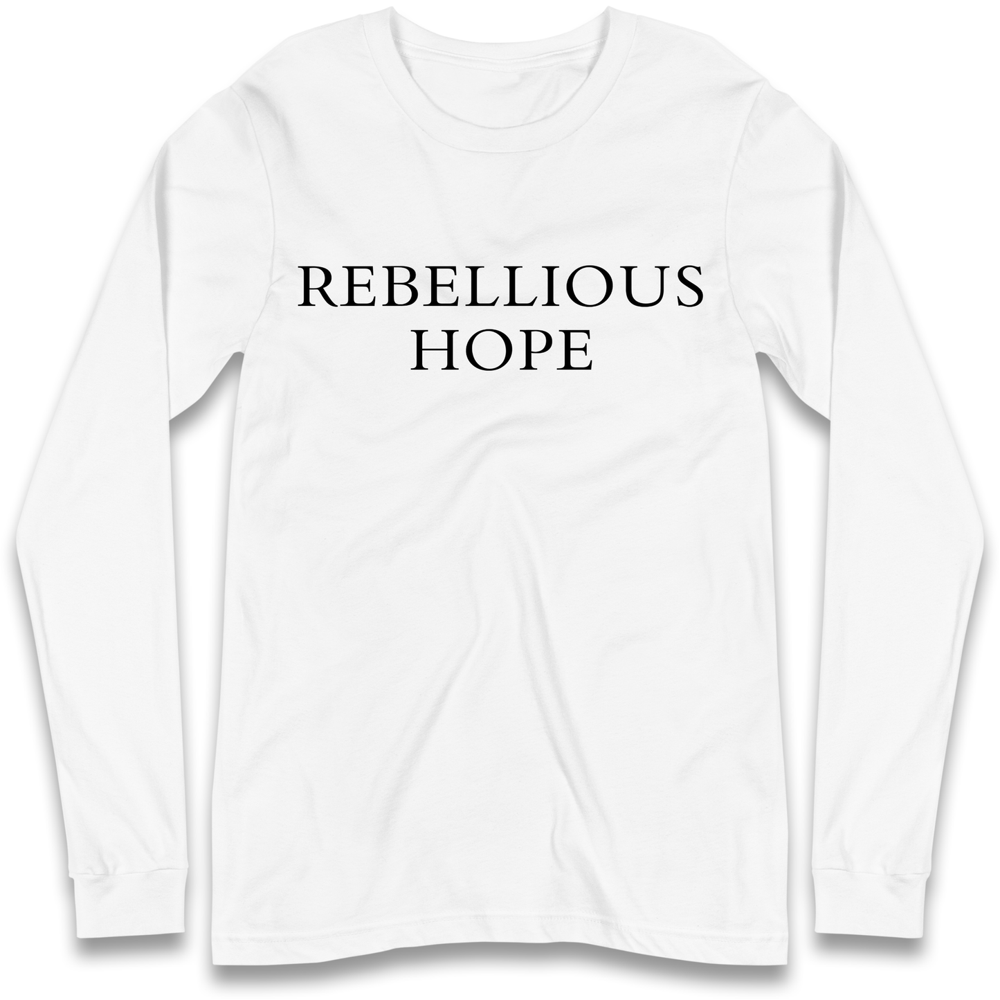 Rebellious Hope Embroidered Longsleeve T Shirt