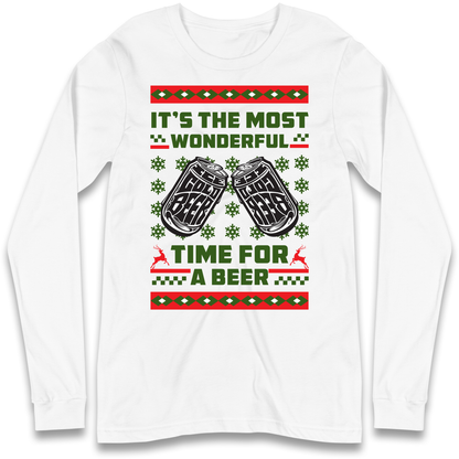 Its The Most Wonderful Time For A Beer Christmas Longsleeve T Shirt