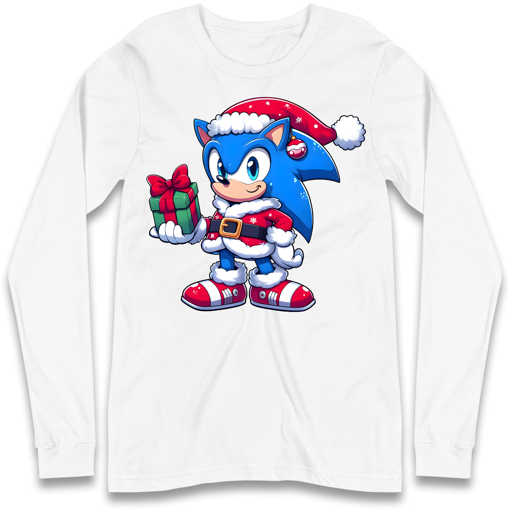 Sonic The Hedgehog Santa Longsleeve T Shirt