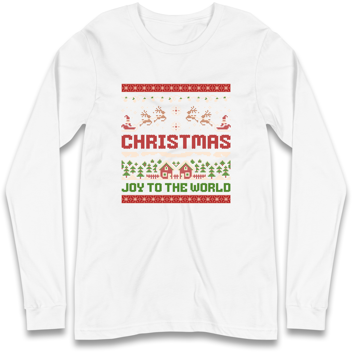 Christmas Joy to the World Christmas Longsleeve T Shirt