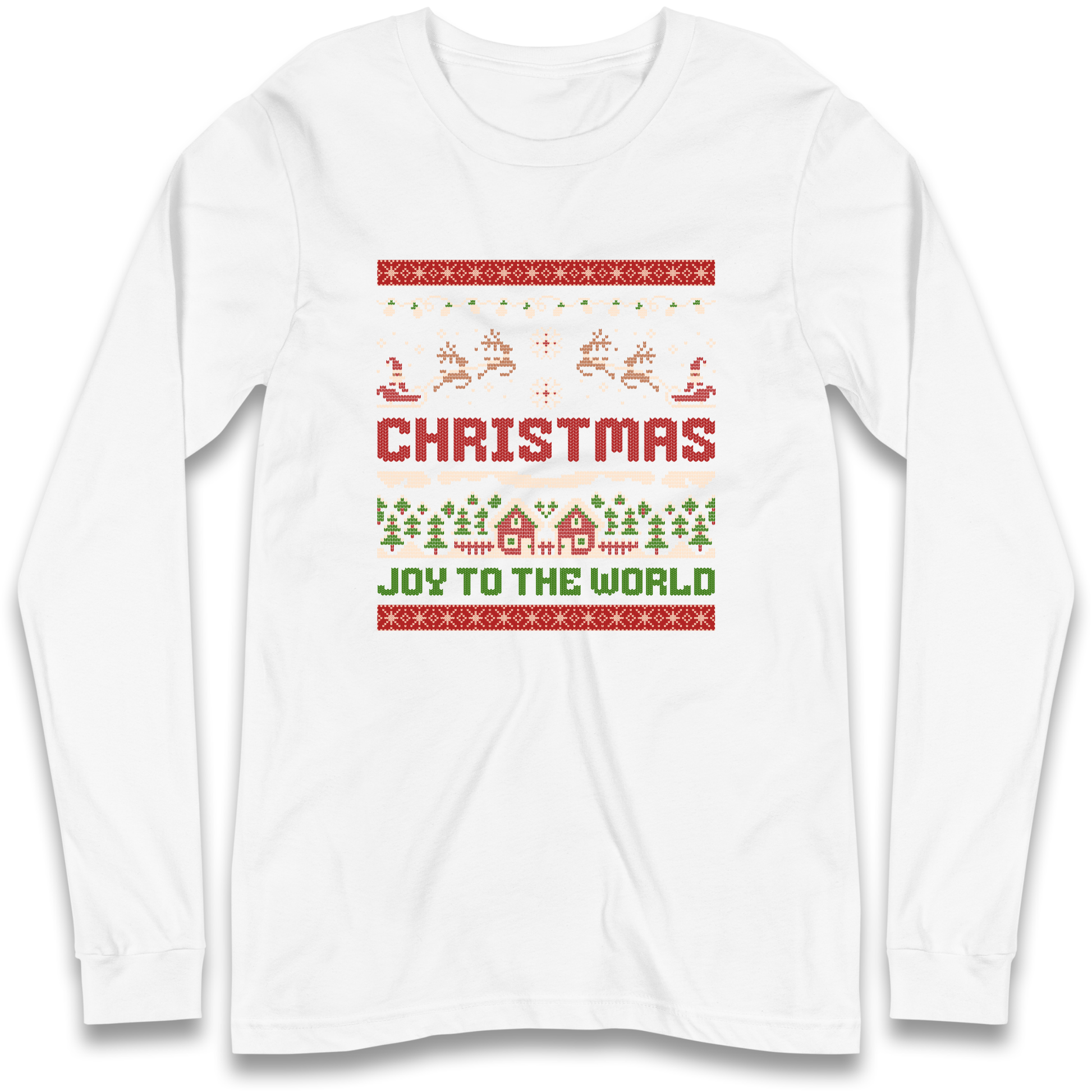 Christmas Joy to the World Christmas Longsleeve T Shirt