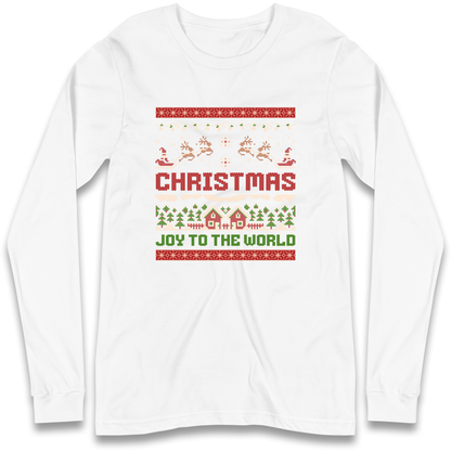 Christmas Joy to the World Christmas Longsleeve T Shirt