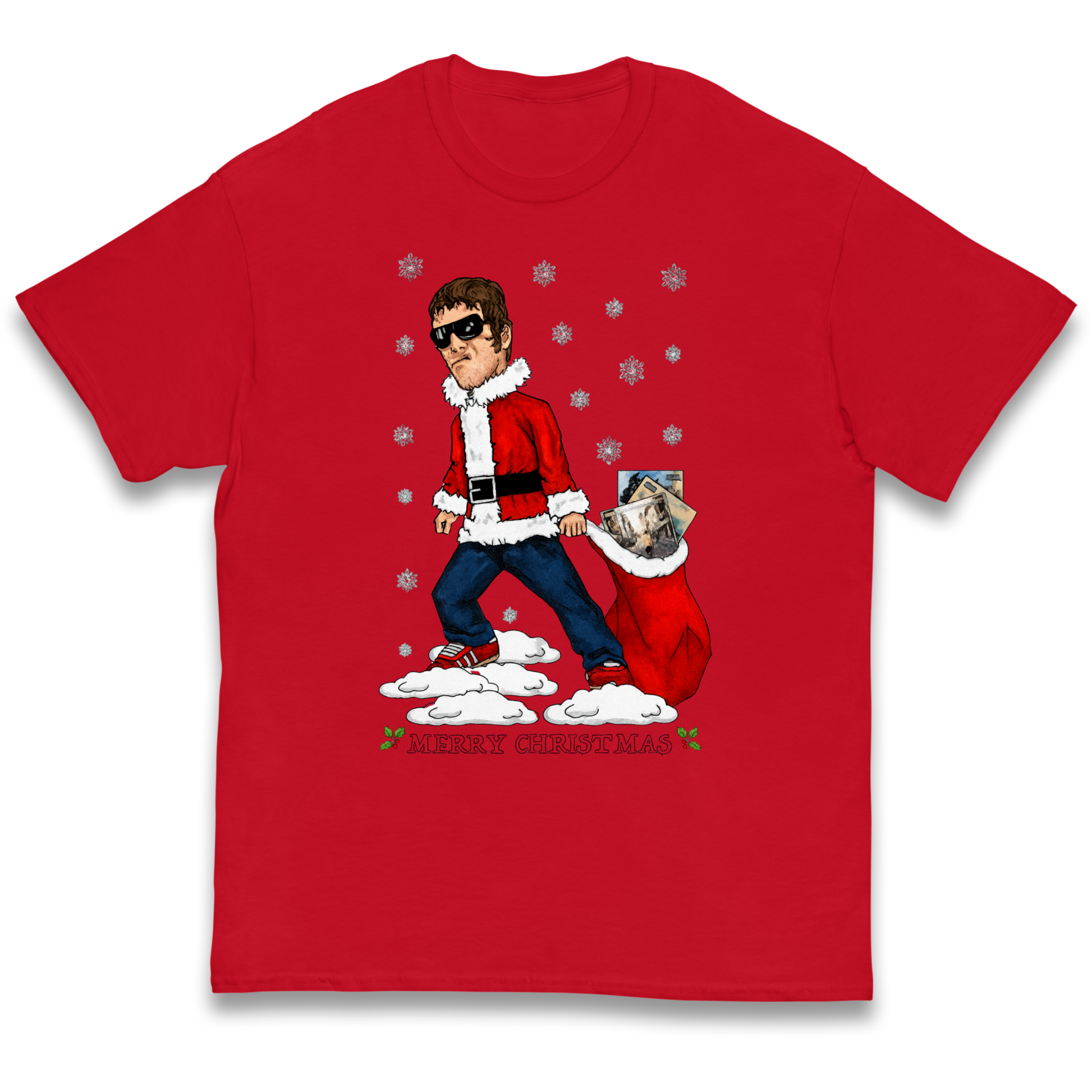 Liam Gallagher Christmas Santa kids t shirt