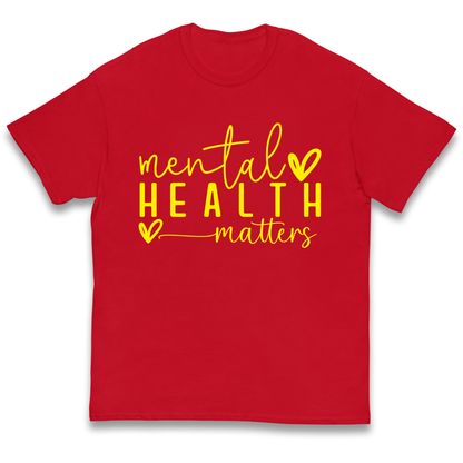 Yellow Mental Health kids t shirt