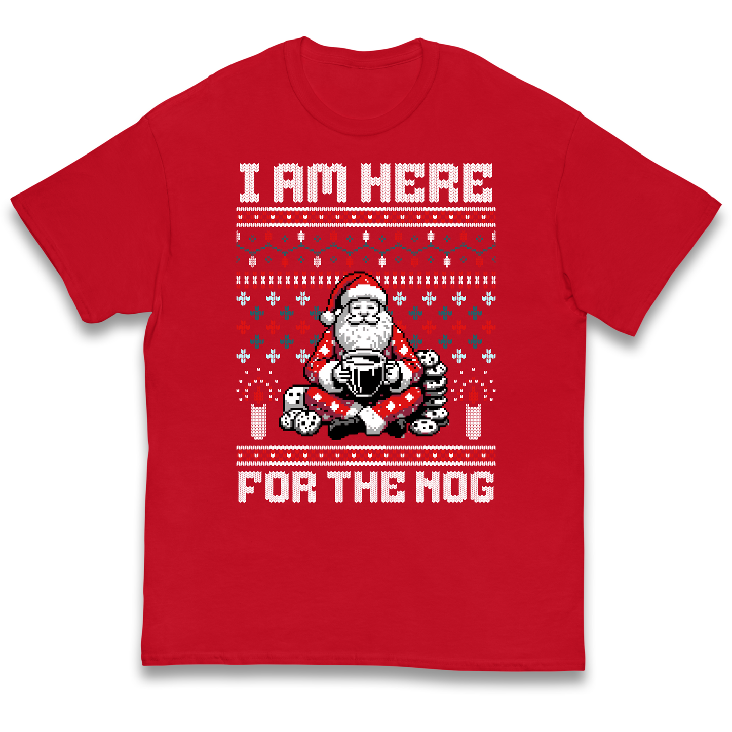 I am Here For The Nog Christmas kids t shirt