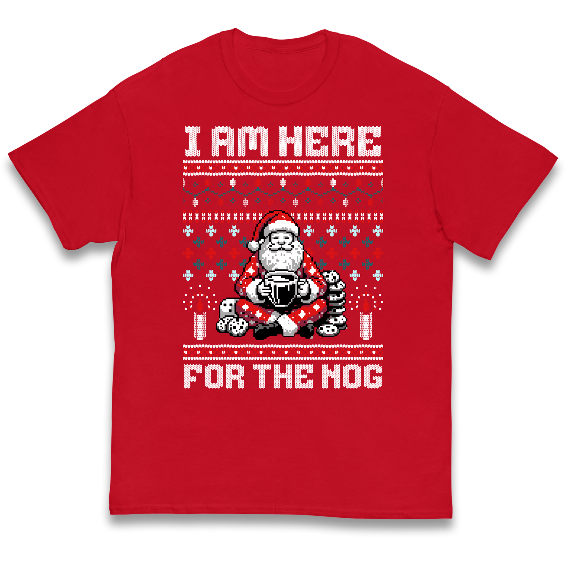 I am Here For The Nog Christmas kids t shirt