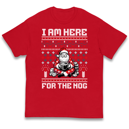 I am Here For The Nog Christmas kids t shirt