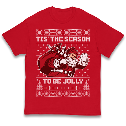 Tis The Season To Be Jolly Christmas kids t shirt