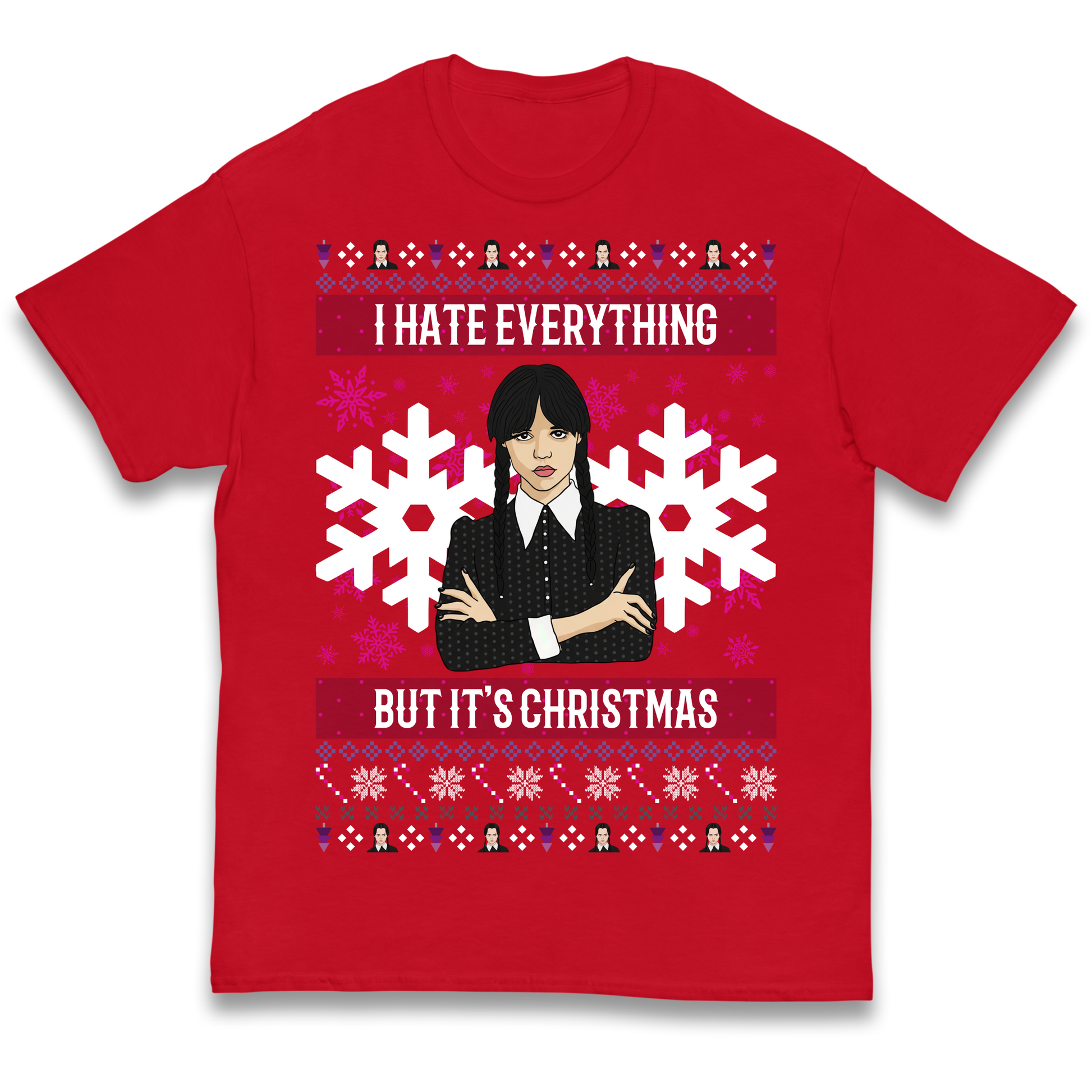 Wednesday addams Christmas Kids T Shirt