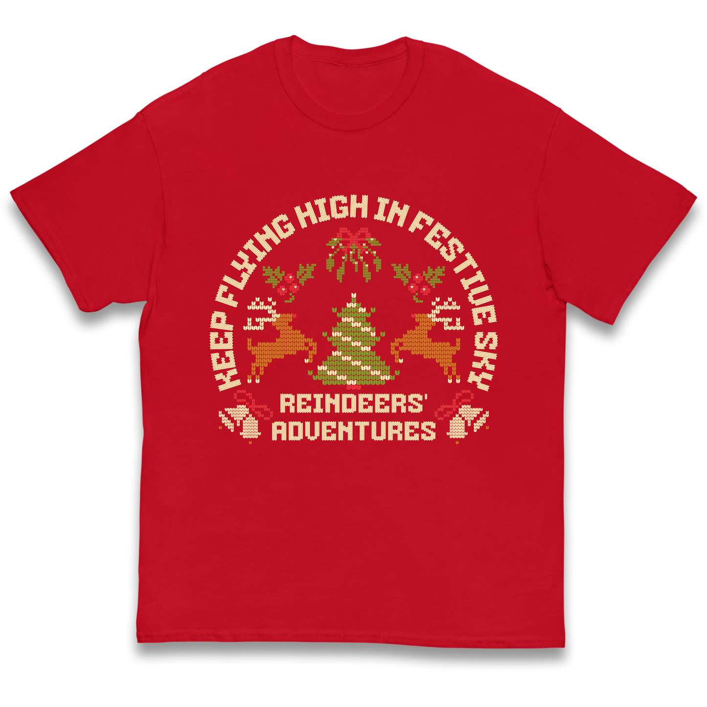 Keep Flying High In Festive Sky Christmas kids t shirt